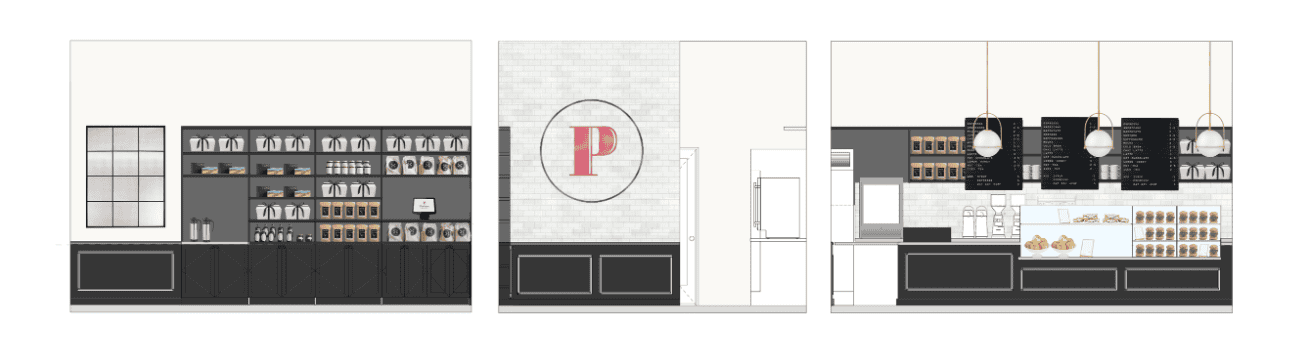 Interior design of Office of Ordinary Architecture at Pinckney Cookie Cafe.