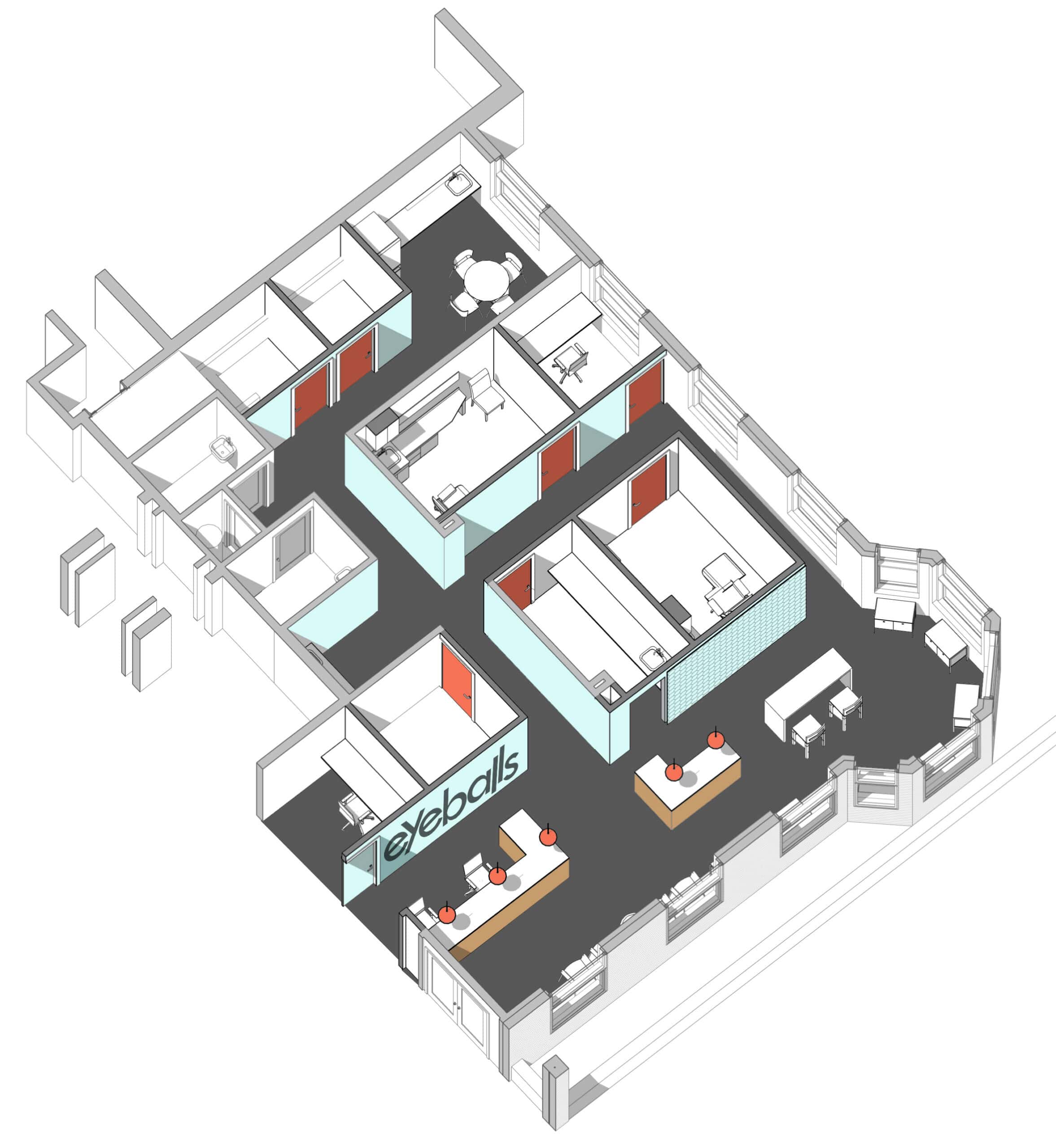 Office of Ordinary Architecture interior layout with modern design elements.
