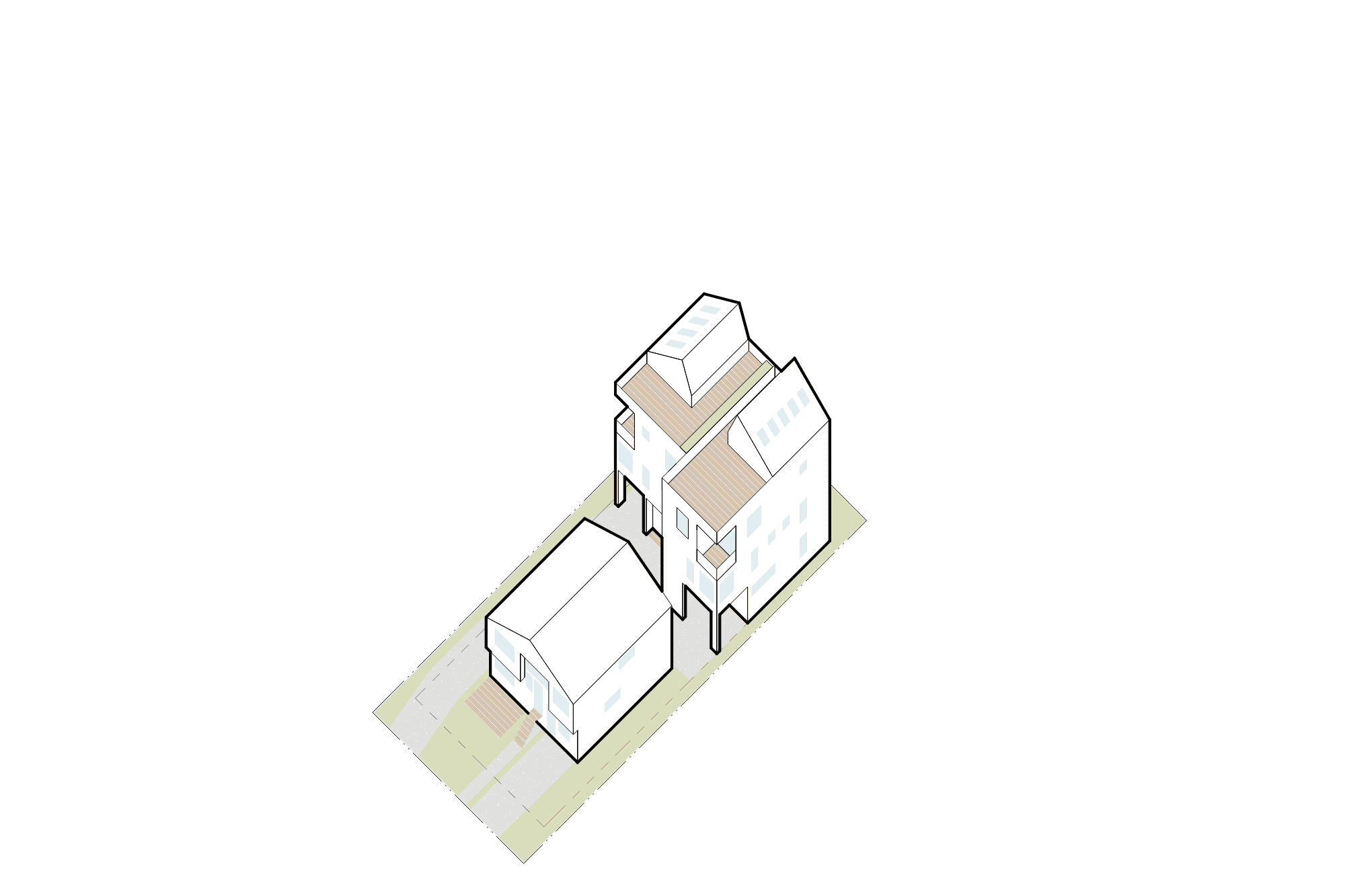 Modern architectural design of Office of Ordinary Architecture building.