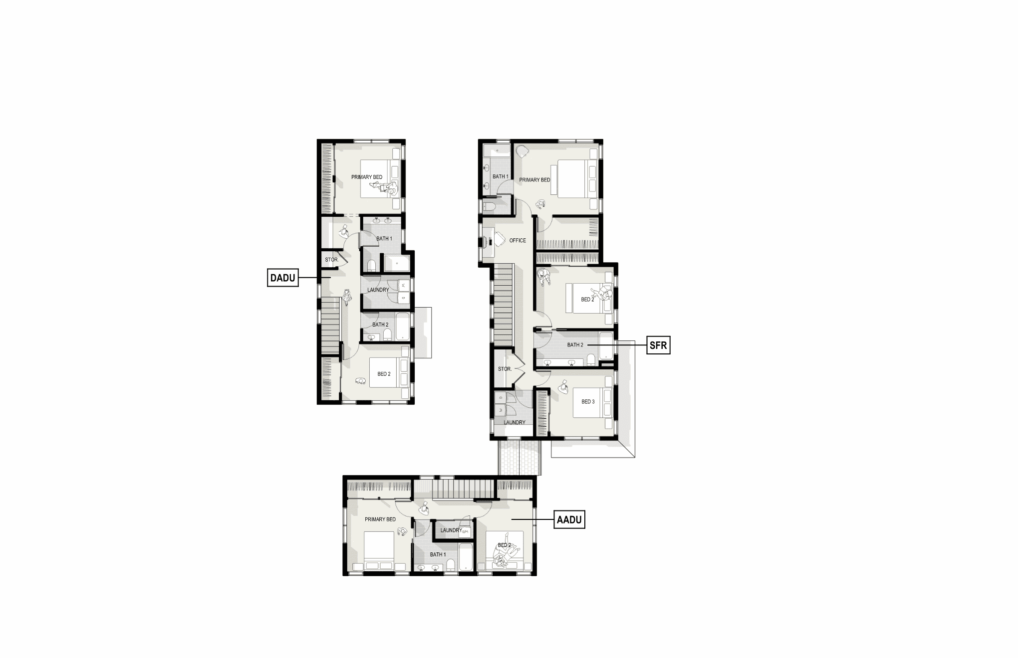 Architectural floor plan of Office of Ordinary Architecture project.